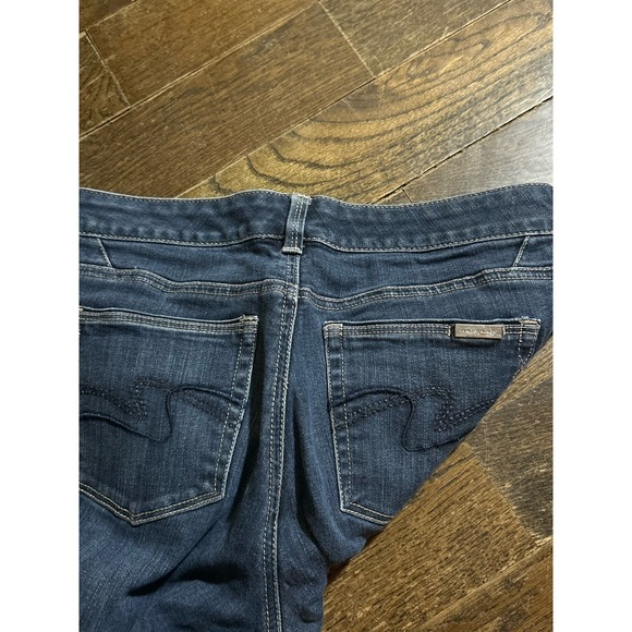 White House Black Market Mid Rise Boot Leg Boot Cut Jeans Blanc 4R - Picture 5 of 7